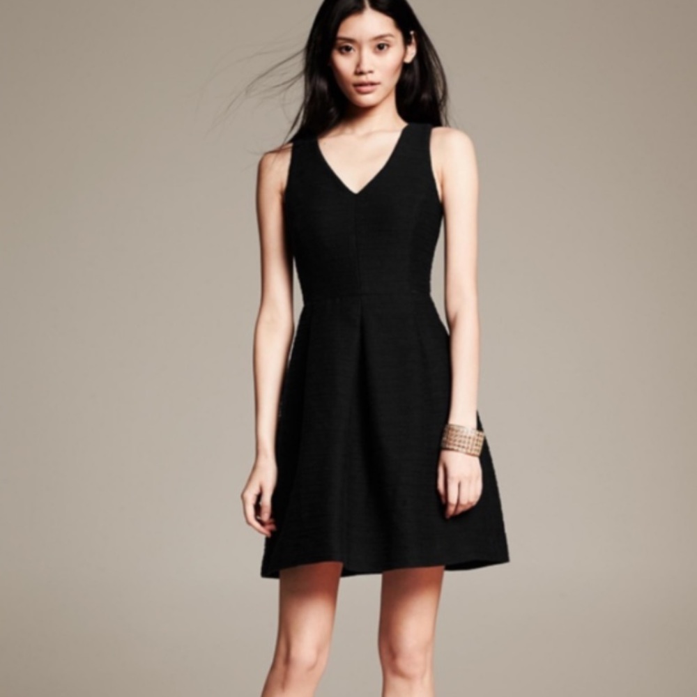 Banana Republic V Neck Fit and Flare Dress